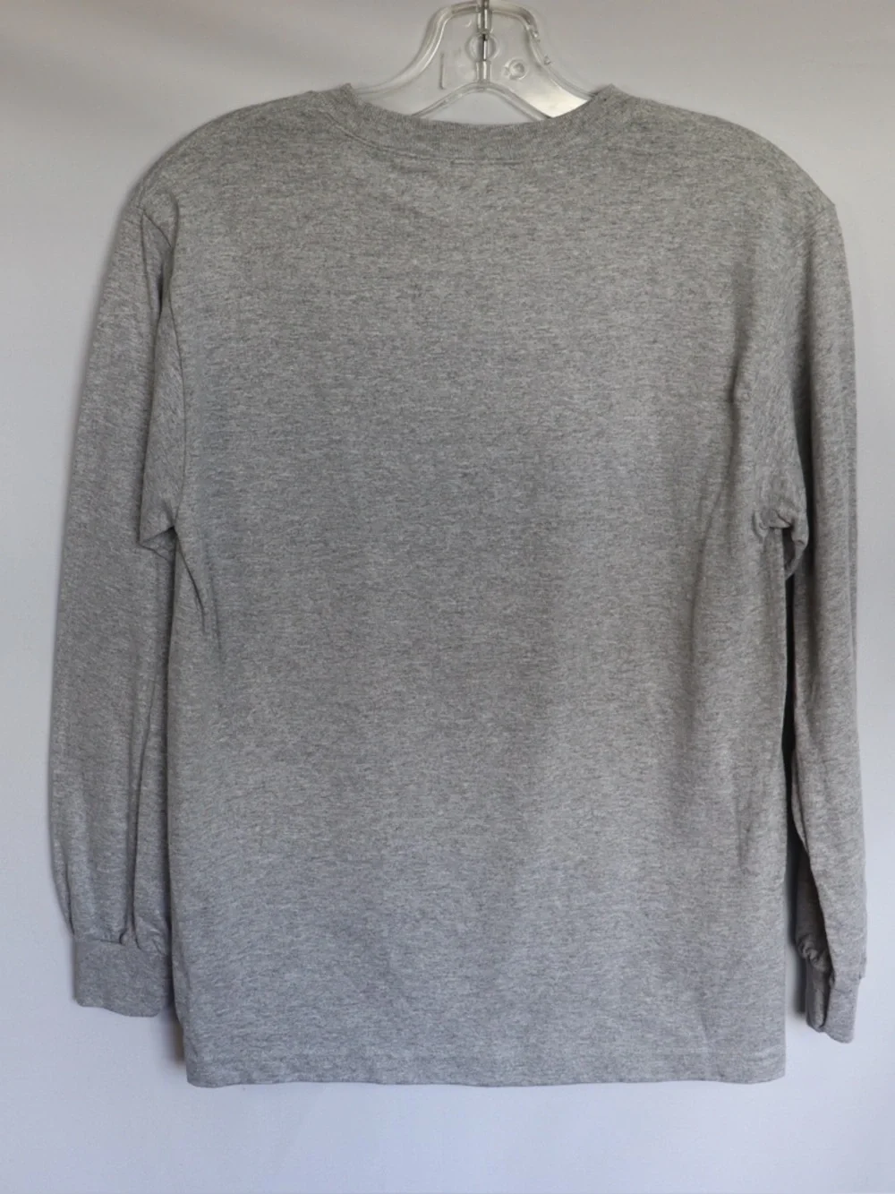American Apparel Long Sleeve Shirt Grey Crewneck Basic Men’s Small - Picture 6 of 8